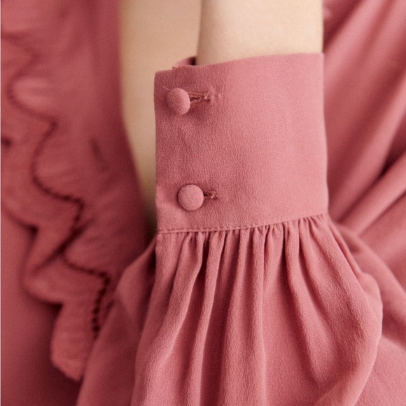 Sezane Chlo Shirt, Rosewood, US 4/FR 36 - Picture 5 of 16